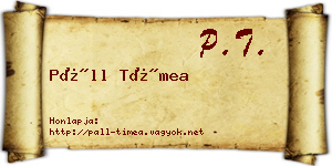 Páll Tímea névjegykártya